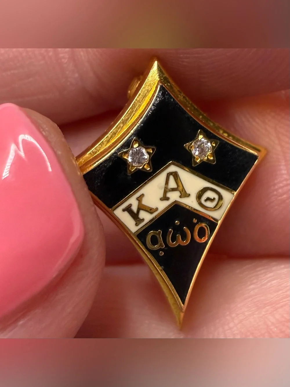 Vintage 1969 KAPPA ALPHA THETA Sorority Badge Pin KAΘ Delta Theta Chapter UF